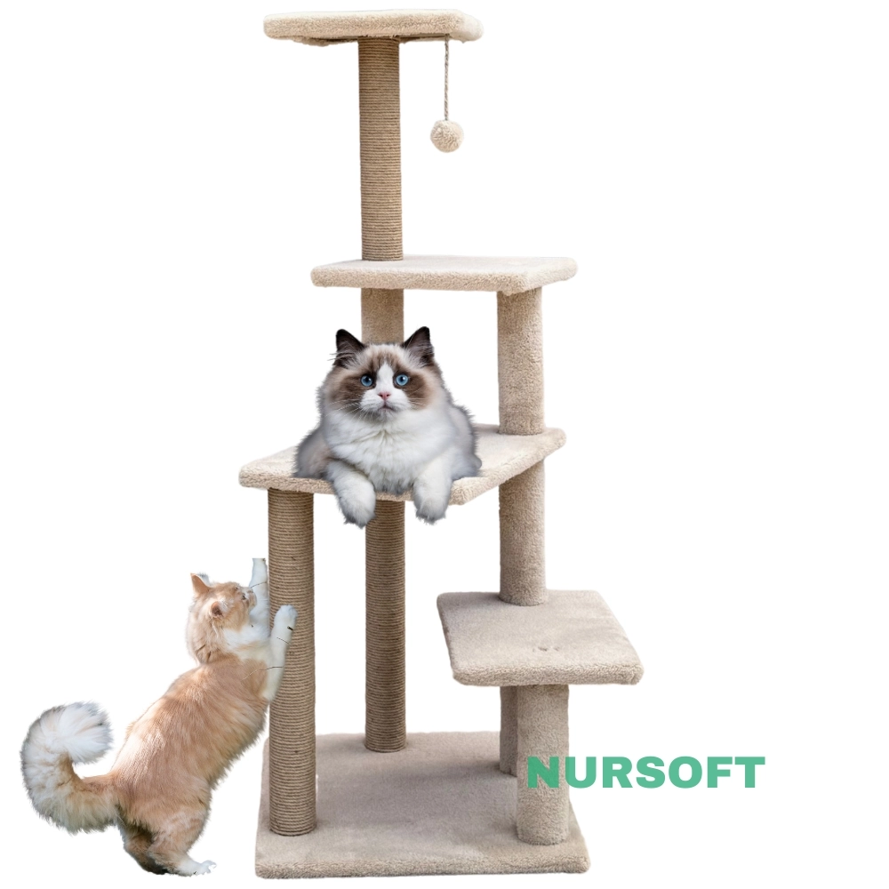 Nursoft Premium Tırmalama Tahtası Çok Katlı Uzun Boy Büyük Boy Kedi Koltuk Tırmalama Koruyucu