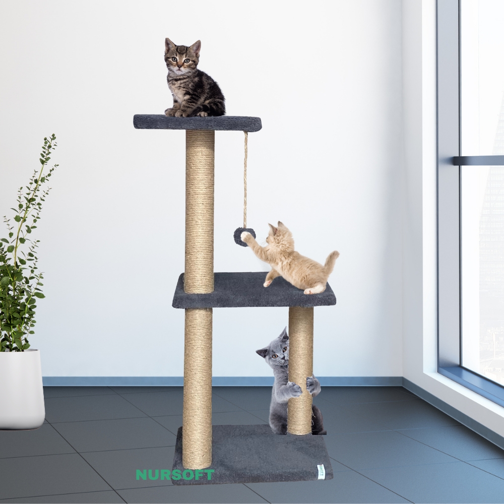 Nursoft Mega Boy Step Kedi Tırmalama Tahtası Antrasit