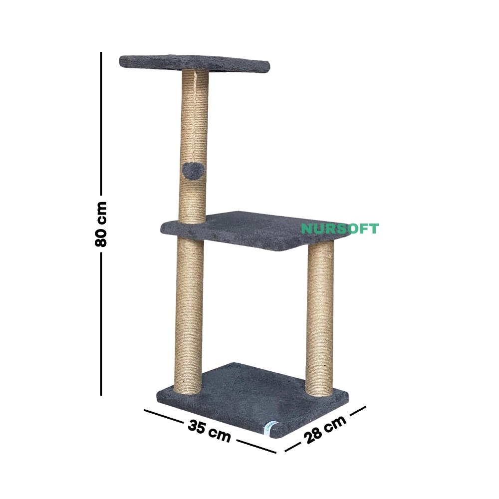 Nursoft Mega Boy Step Kedi Tırmalama Tahtası Antrasit