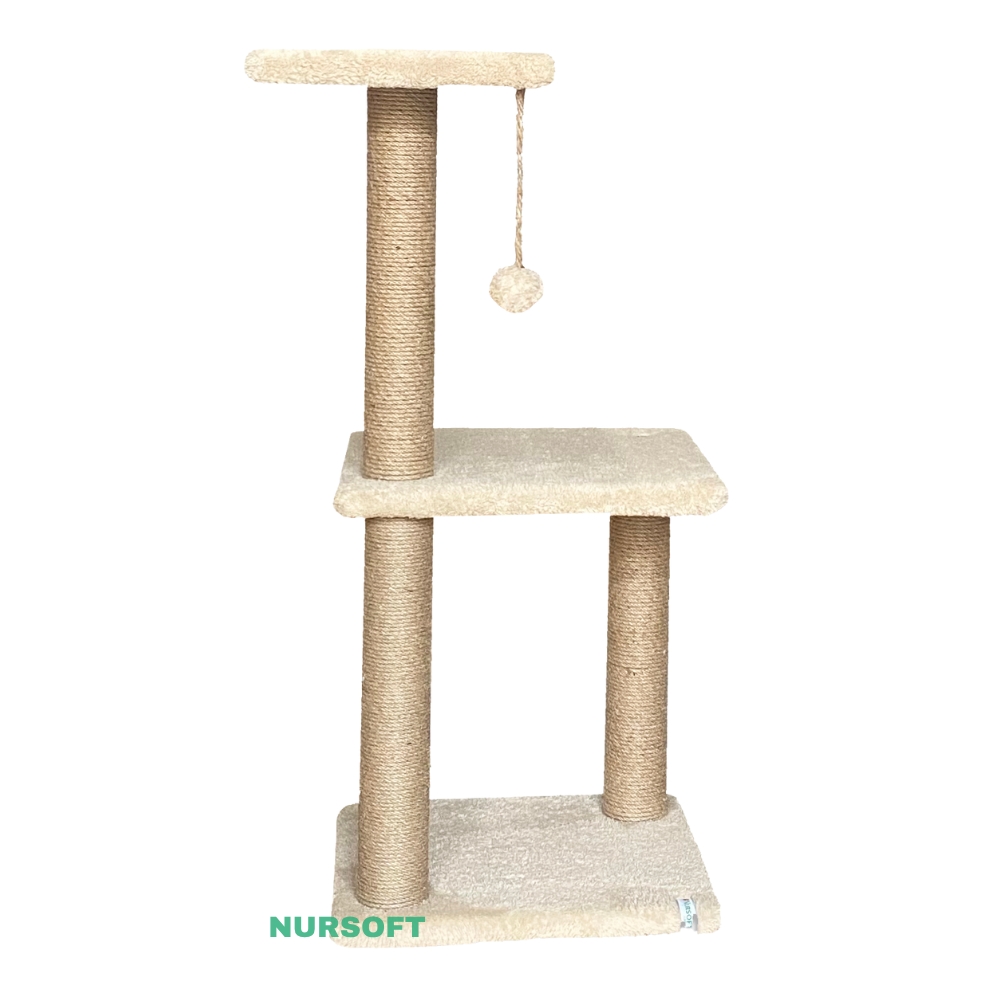 Nursoft Mega Boy Step Kedi Tırmalama Tahtası Bej