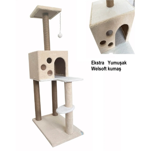 Nursoft Kedi Tırmalama Evi / Kedi Oyun Evi