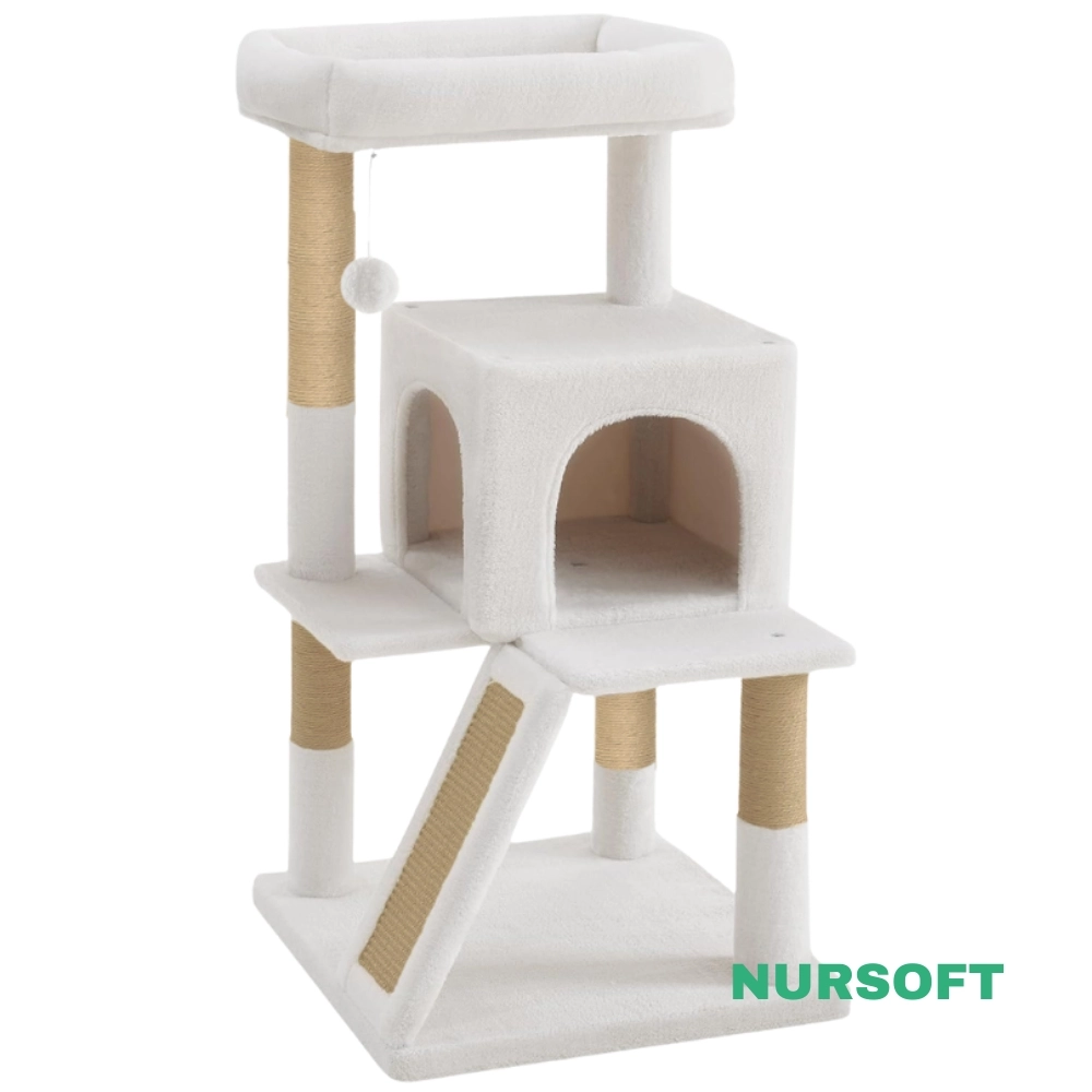 Nursoft Teraslı Dekoratif Kedi Tırmalama Evi