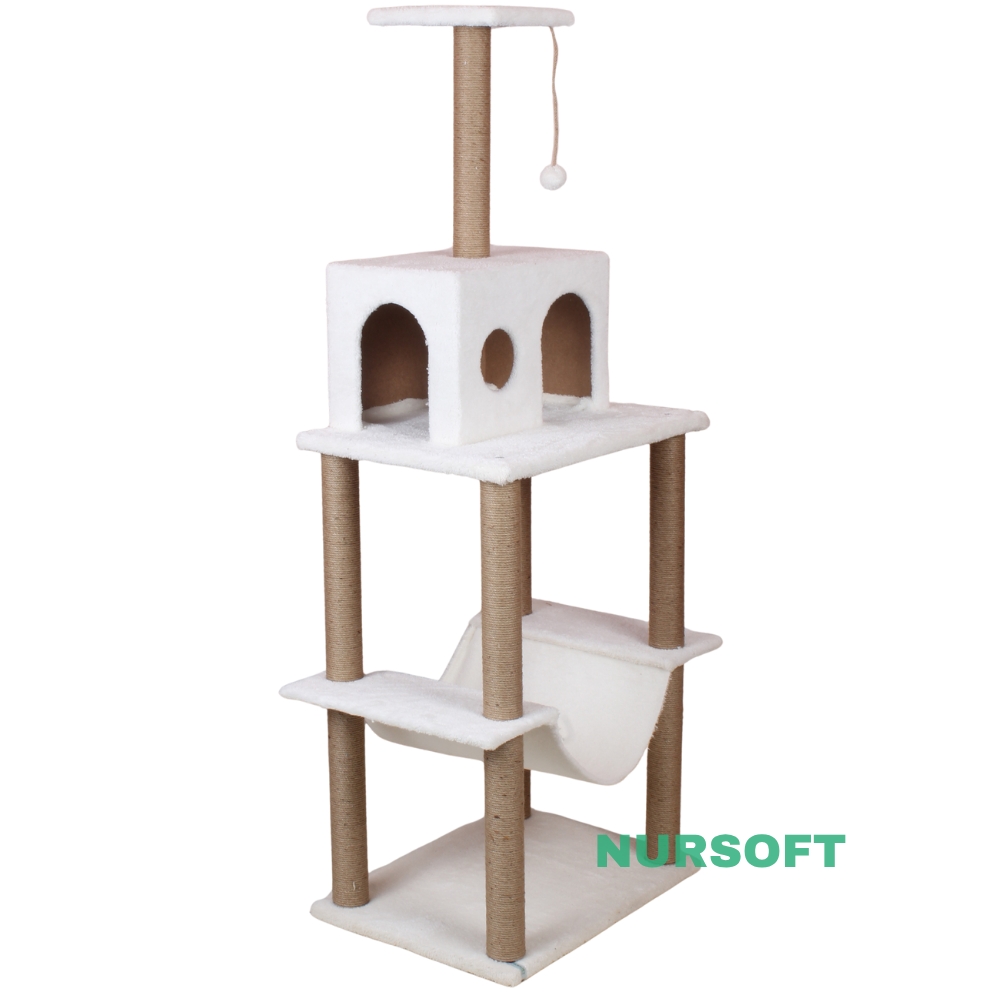 Nursoft Zooplus Tower Xxl Kedi Tırmalama Ve Oyun Evi Platformu 