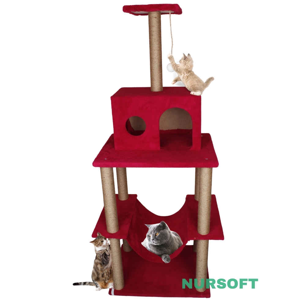 Nursoft Zooplus Tower Xxl Kedi Tırmalama Ve Oyun Evi Platformu 