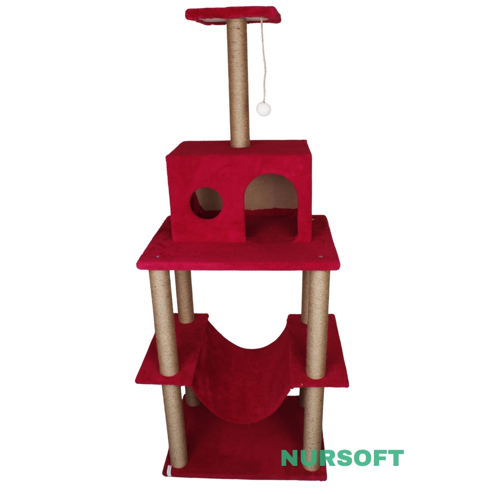 Nursoft Zooplus Tower Xxl Kedi Tırmalama Ve Oyun Evi Platformu 