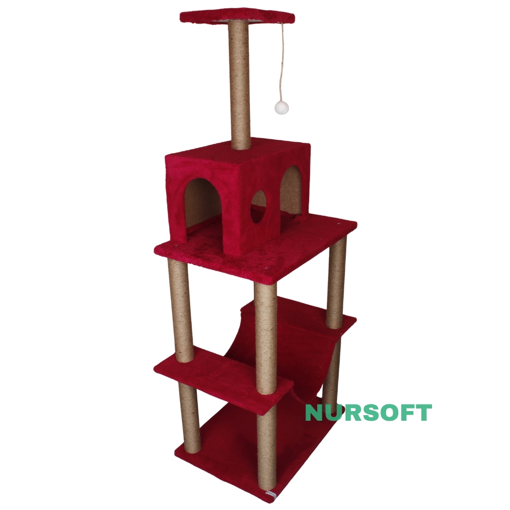 Nursoft Zooplus Tower Xxl Kedi Tırmalama Ve Oyun Evi Platformu 