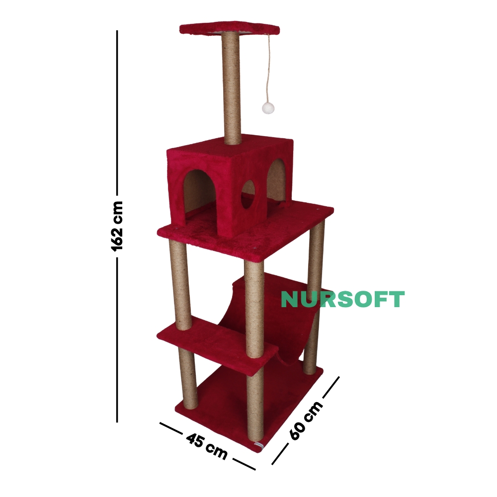 Nursoft Zooplus Tower Xxl Kedi Tırmalama Ve Oyun Evi Platformu 