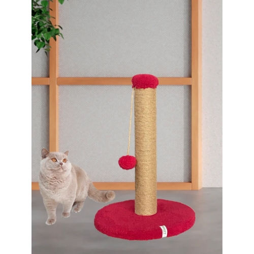 Nursoft Yuvarlak Ponponlu Kedi Tırmalama Direği 52 cm