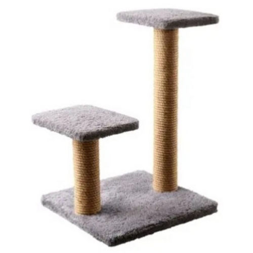 Step Çiftli Kedi Tırmalama Gri