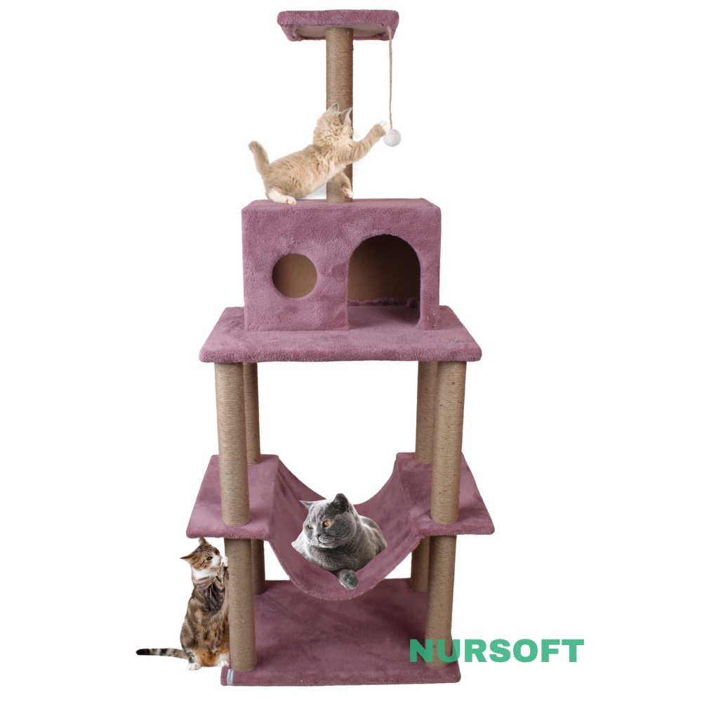Nursoft Zooplus Tower Xxl Kedi Tırmalama Ve Oyun Evi Platformu