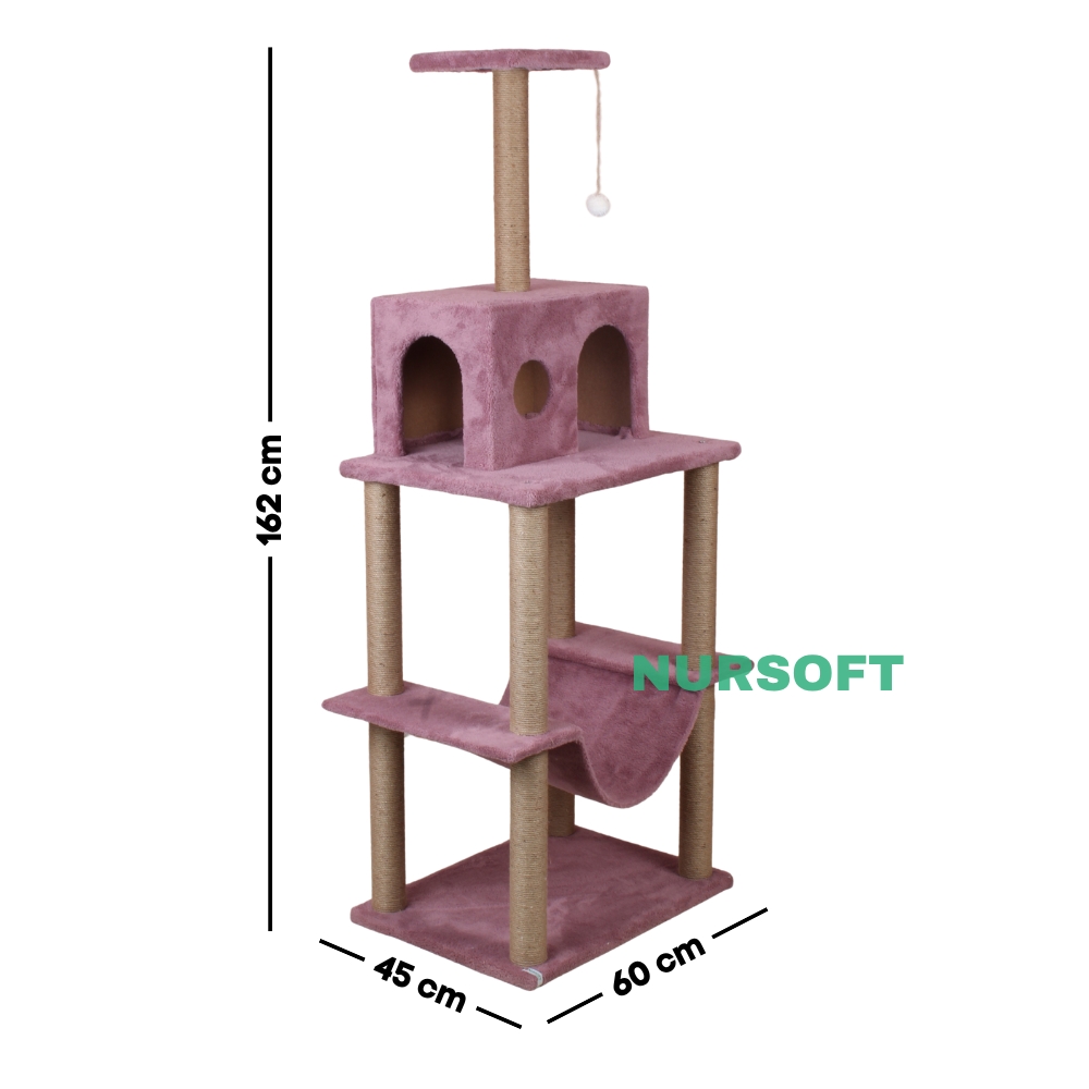 Nursoft Zooplus Tower Xxl Kedi Tırmalama Ve Oyun Evi Platformu