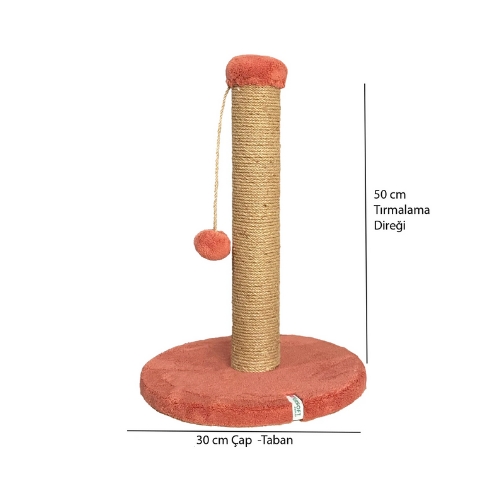 Nursoft Yuvarlak Ponponlu Kedi Tırmalama Direği 52 cm