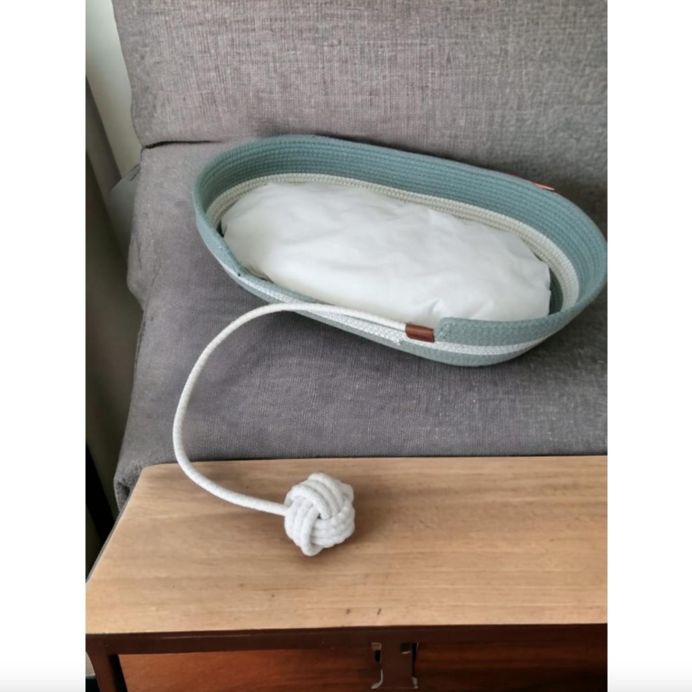 Nursoft Oval Jüt Elyaf Minderli Kedi Yatağı Oyuncak Toplu