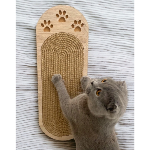 Patili Duvara Monte Edilebilir Ahşap Kedi Tırmalama Tahtası
