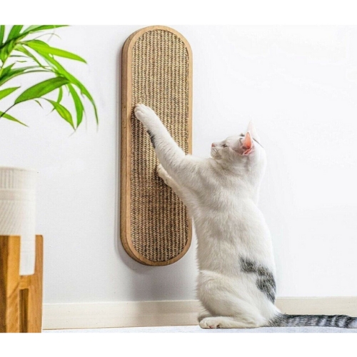 Duvara Monte Edilebilir Ahşap Kedi Tırmalama Tahtası