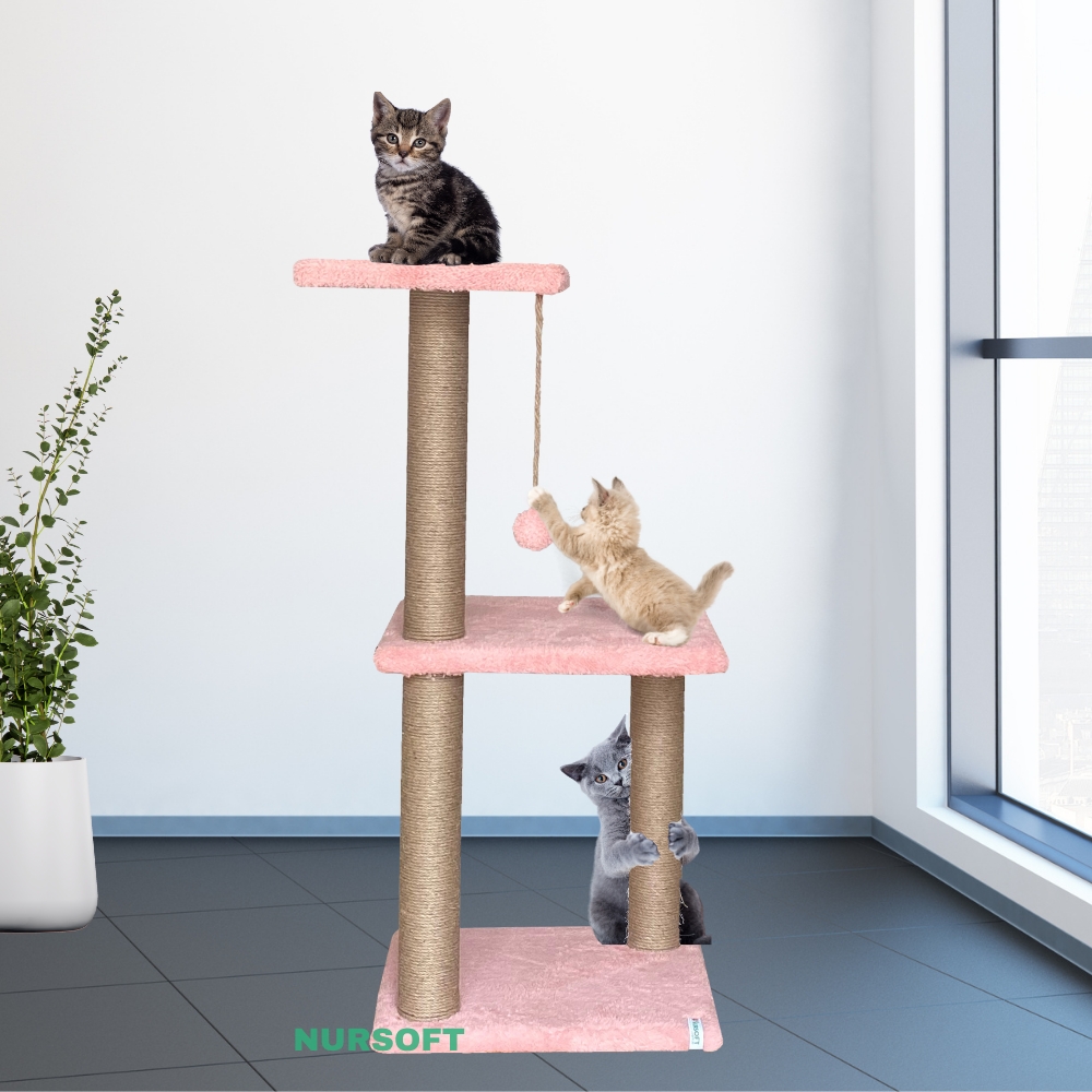 Nursoft Mega Boy Step Kedi Tırmalama Tahtası Toz Pembe
