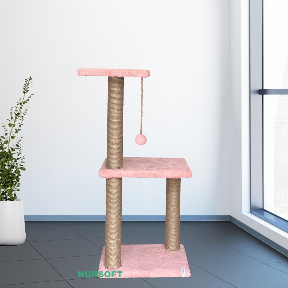 Nursoft Mega Boy Step Kedi Tırmalama Tahtası Toz Pembe
