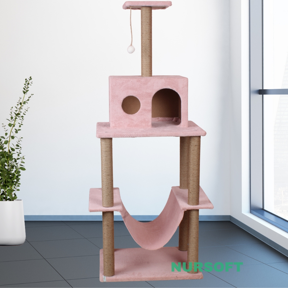Nursoft Zooplus Tower Xxl Kedi Tırmalama Ve Oyun Evi Platformu