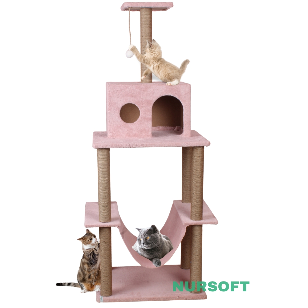 Nursoft Zooplus Tower Xxl Kedi Tırmalama Ve Oyun Evi Platformu
