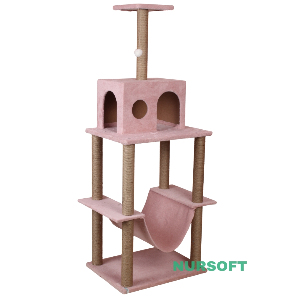 Nursoft Zooplus Tower Xxl Kedi Tırmalama Ve Oyun Evi Platformu