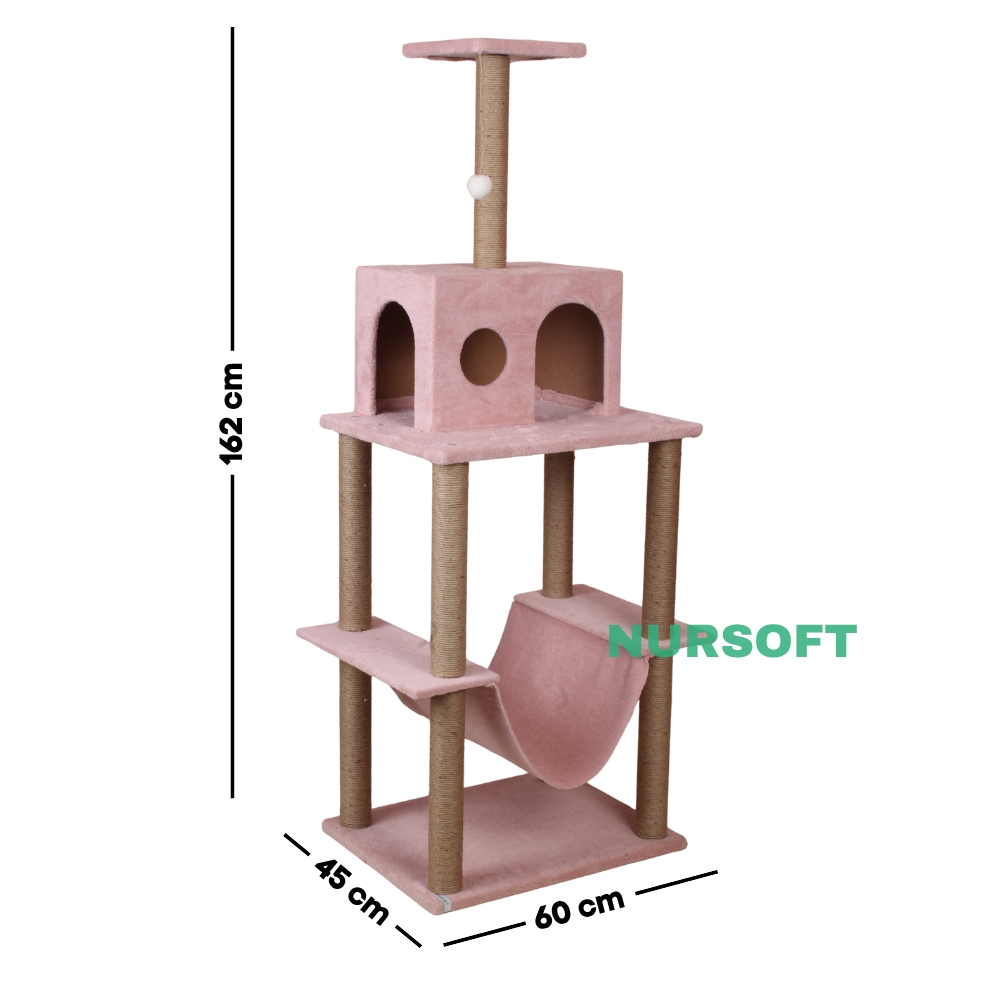 Nursoft Zooplus Tower Xxl Kedi Tırmalama Ve Oyun Evi Platformu