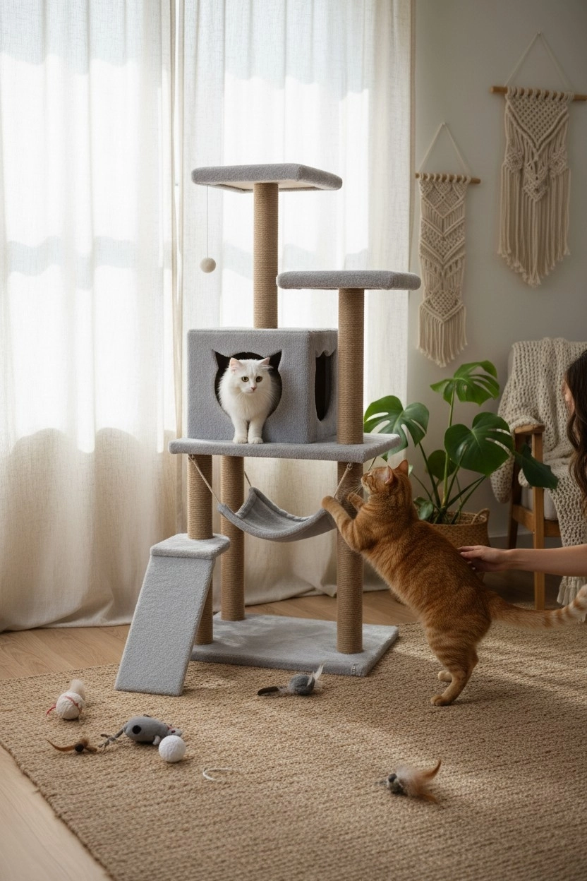 Nursoft Kedi Tırmalama Platformlu S9 Gri