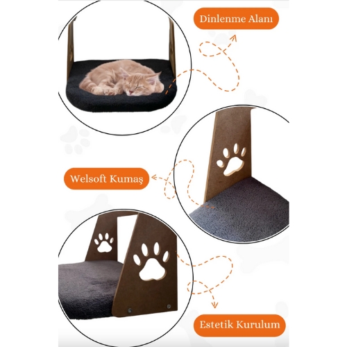 Nursoft Kalorifer Petek Radyatöre Kolay Asılabilen Kedi Köpek Yatağı Peluş