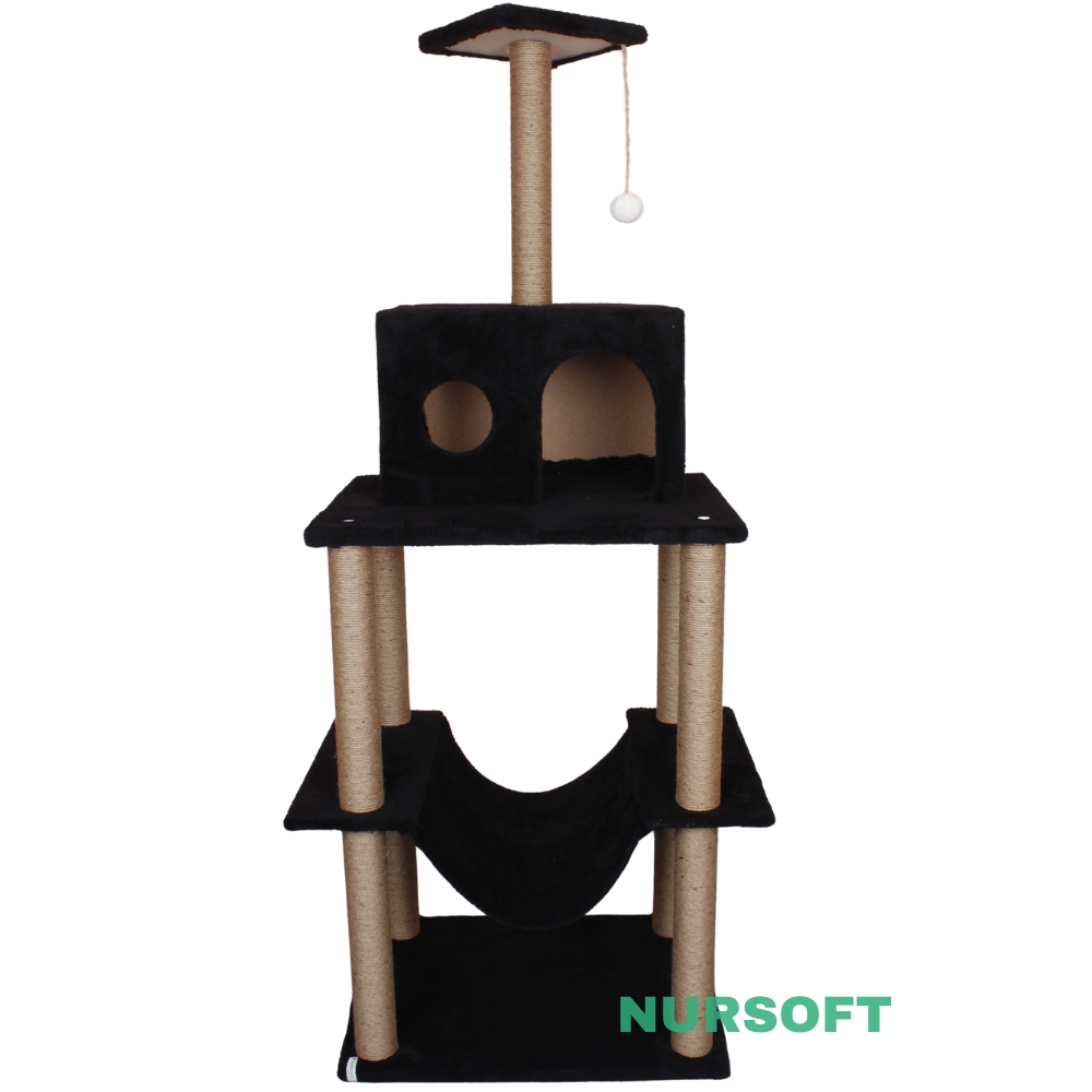 Nursoft Zooplus Tower Xxl Kedi Tırmalama Ve Oyun Evi Platformu 