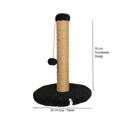 Nursoft Yuvarlak Ponponlu Kedi Tırmalama Direği 52 cm
