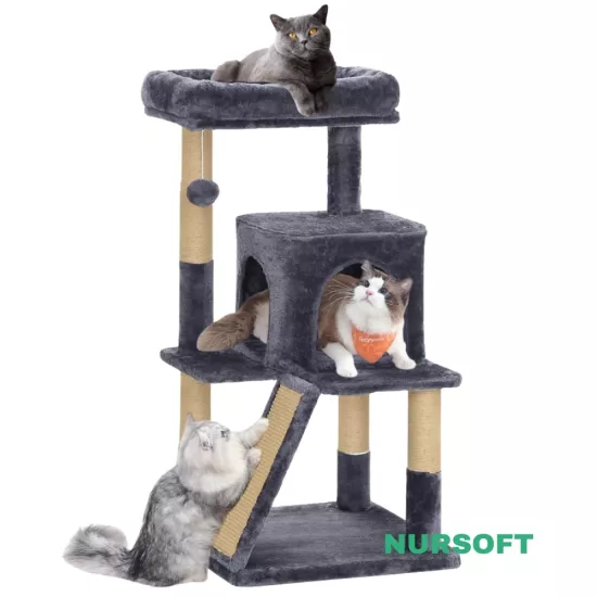 Nursoft Teraslı Dekoratif Kedi Tırmalama Evi