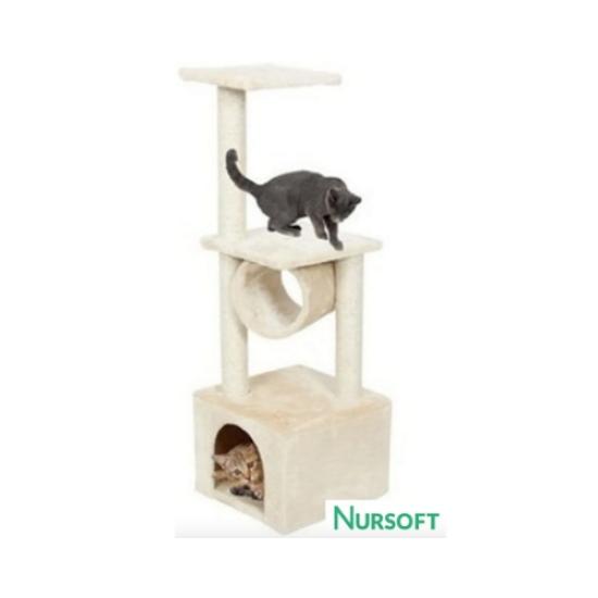 Nursoft Tünelli Kedi Tırmalama Evi Platform Nr-0087
