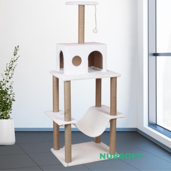 Nursoft Zooplus Tower Xxl Kedi Tırmalama Ve Oyun Evi Platformu 