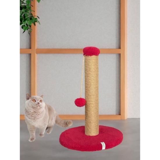 Nursoft Yuvarlak Ponponlu Kedi Tırmalama Direği 52 cm
