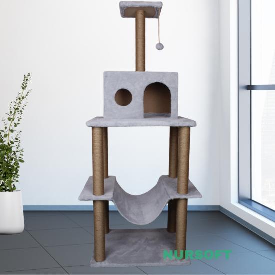 Nursoft Zooplus Tower Xxl Kedi Tırmalama Ve Oyun Evi Platformu 