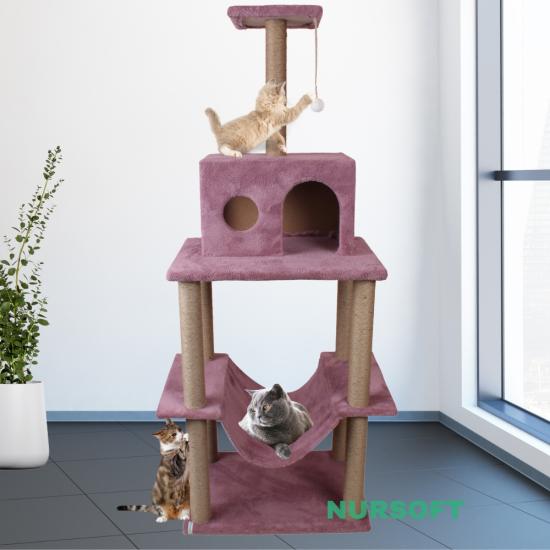 Nursoft Zooplus Tower Xxl Kedi Tırmalama Ve Oyun Evi Platformu