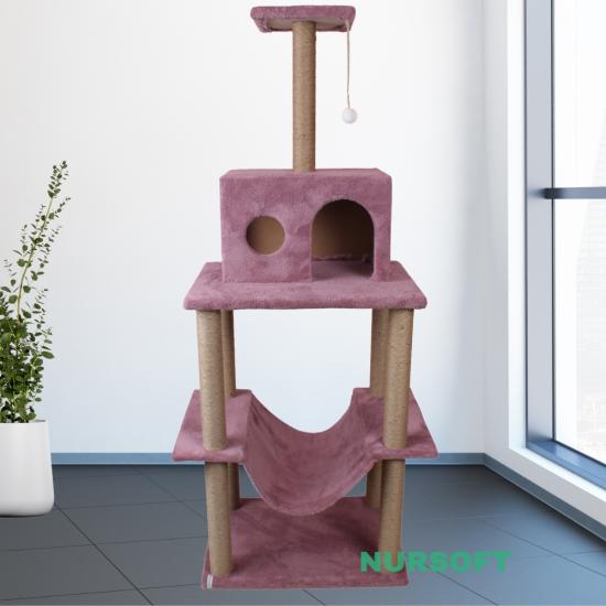 Nursoft Zooplus Tower Xxl Kedi Tırmalama Ve Oyun Evi Platformu