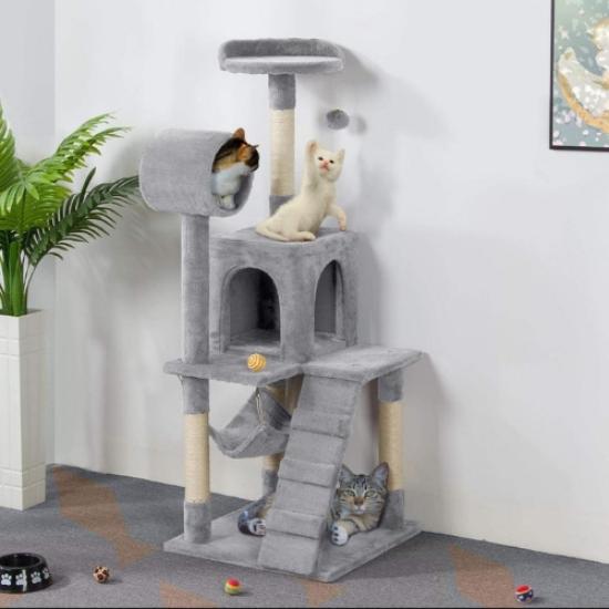 Nursoft Hamaklı Tünelli Lüx Kedi Tırmalama Evi NRS-006
