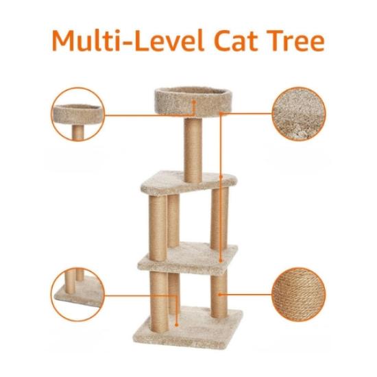 Nursoft Multi-Level Korkuluklu Kedi Tırmalama Platformu NRS-010