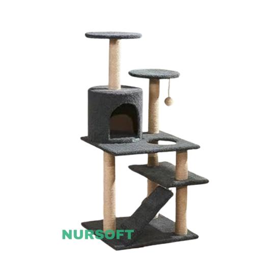 Nursoft Yuvarlak Yuvalı Dekoratif Kedi Tırmalama Evi
