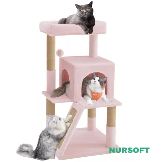Nursoft Teraslı Dekoratif Kedi Tırmalama Evi