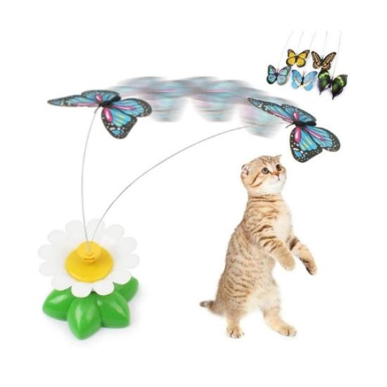 Nursoft Kelebek Şeklinde Hareketli Dönen Pilli Kedi Oyuncağı