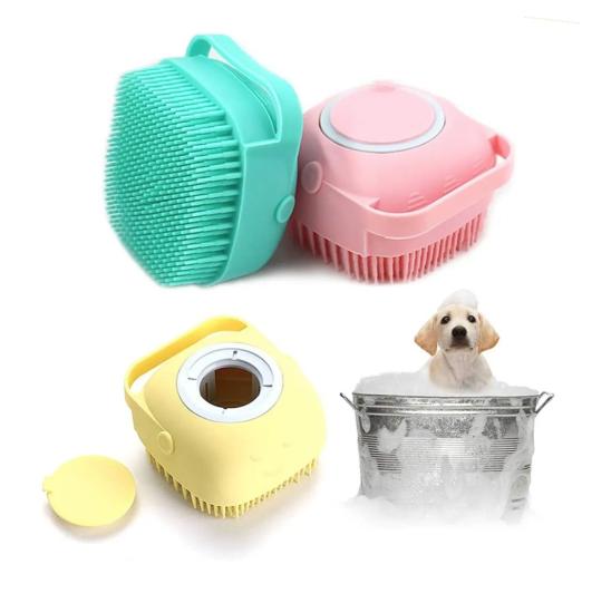 Nursoft Şampuan Hazneli Kedi Ve Köpek Evcil Hayvan Yıkama Fırçası 