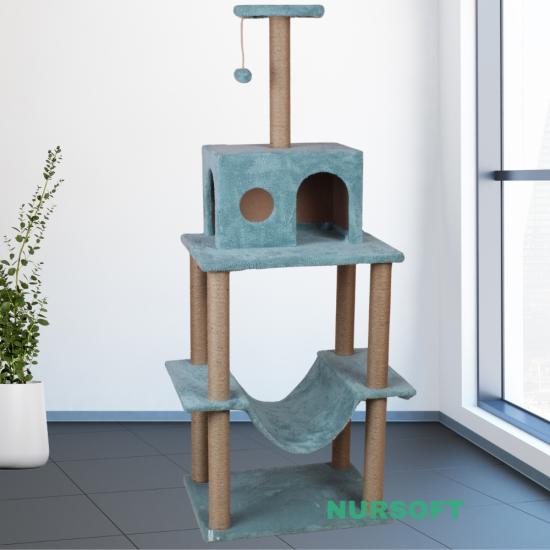 Nursoft Zooplus Tower Xxl Kedi Tırmalama Ve Oyun Evi Platformu 