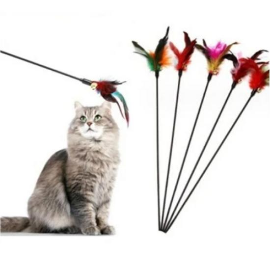 Nursoft Çıngıraklı Tüylü Kedi Oyun Çubuğu Kedi Oltası