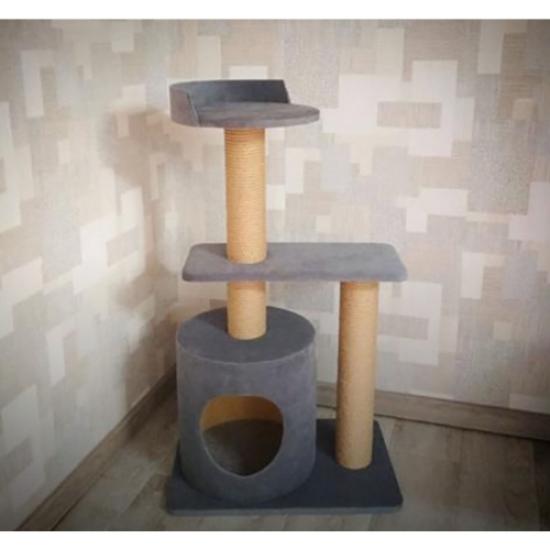 Nursoft Yuvarlak Yuvalı Tırmalamalı Kedi Evi NR-0088