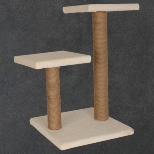 Step Çiftli Kedi Tırmalama Beyaz