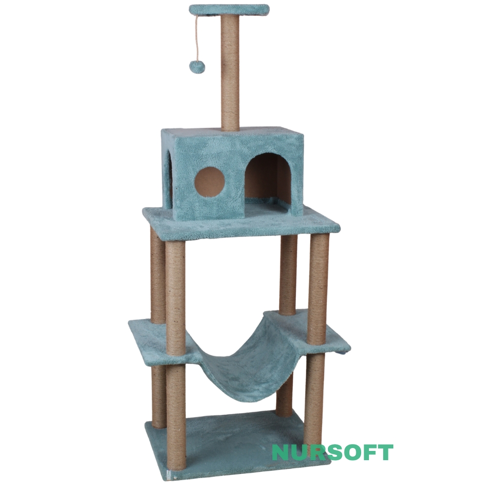 Nursoft Zooplus Tower Xxl Kedi Tırmalama Ve Oyun Evi Platformu 