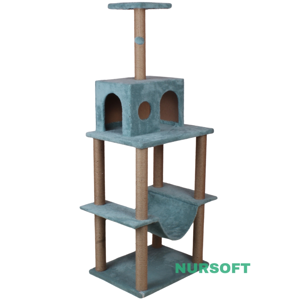 Nursoft Zooplus Tower Xxl Kedi Tırmalama Ve Oyun Evi Platformu 