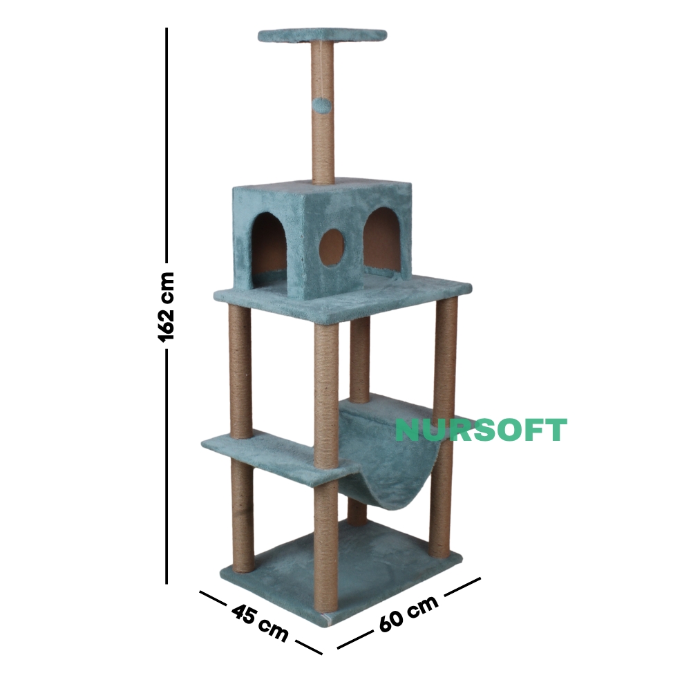 Nursoft Zooplus Tower Xxl Kedi Tırmalama Ve Oyun Evi Platformu 