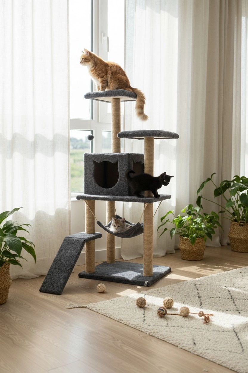 Nursoft Kedi Tırmalama Platformlu S9 Antrasit